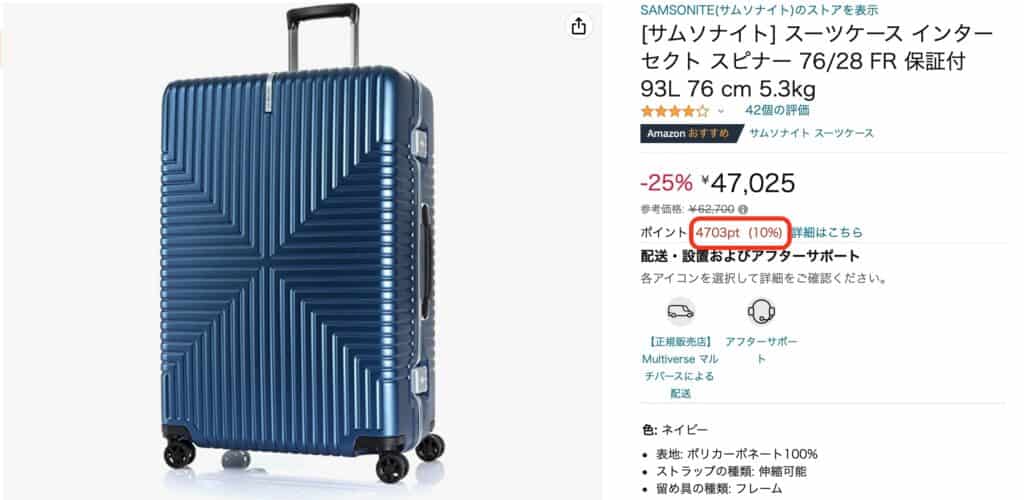 Amazonポイント10%還元