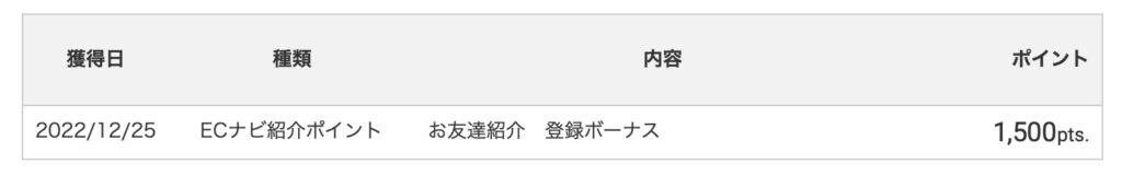 ECナビ｜入会ボーナスポイント